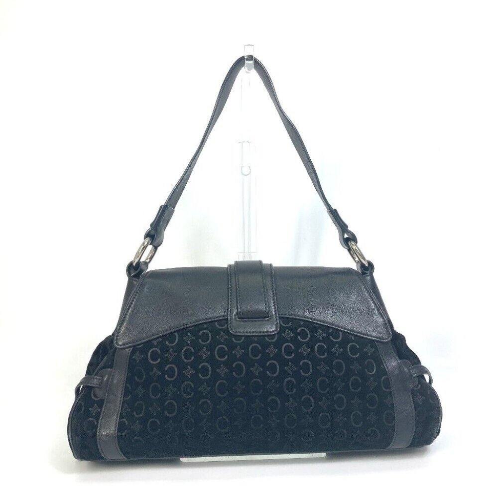 authentic CELINE CMacadam Shoulder one shoulder Hand Bag Suede / L - Picture 2 of 10